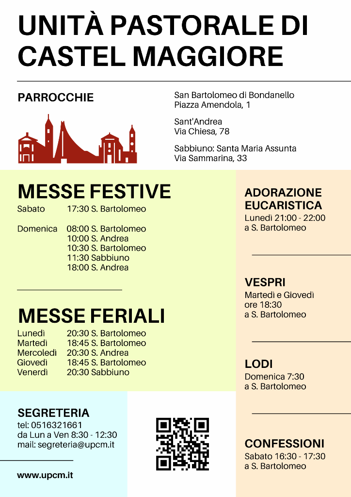 Orari funzioni religiose nell'UPCM