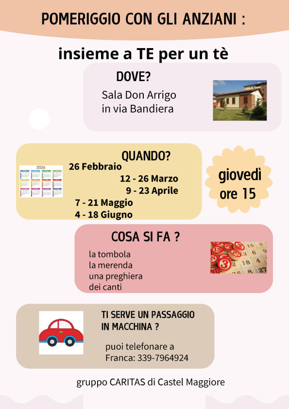 Insieme a te per un t� organizzato dalla Caritas di Castel Maggiore