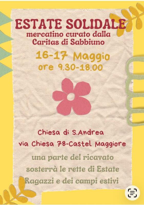Mercatino Caritas Sabbiuno a Sant'Andrea