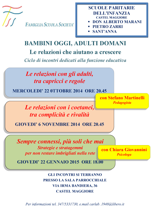 Incontri Scuole Infanzia Paritarie di Castel Maggiore