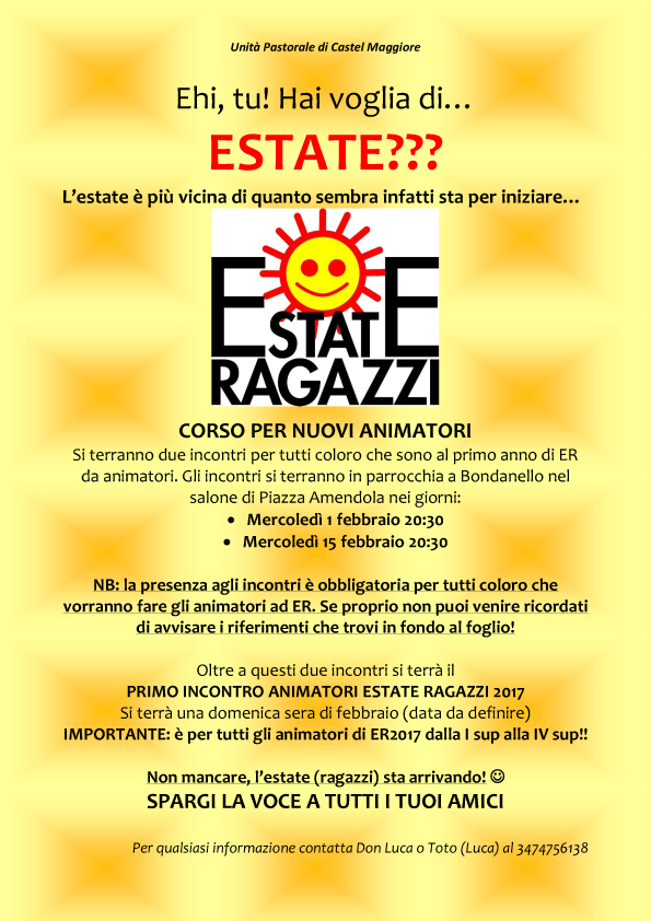 Corso Estate Ragazzi 2017