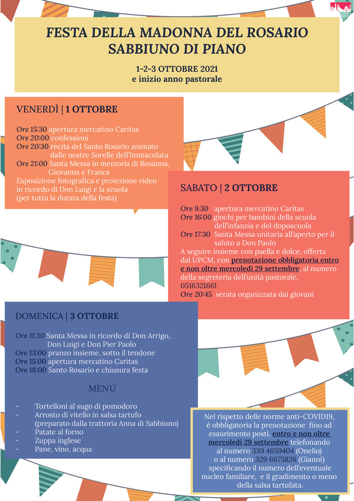 Festa della Madonna del Rosario - Sabbiuno di Piano 2021