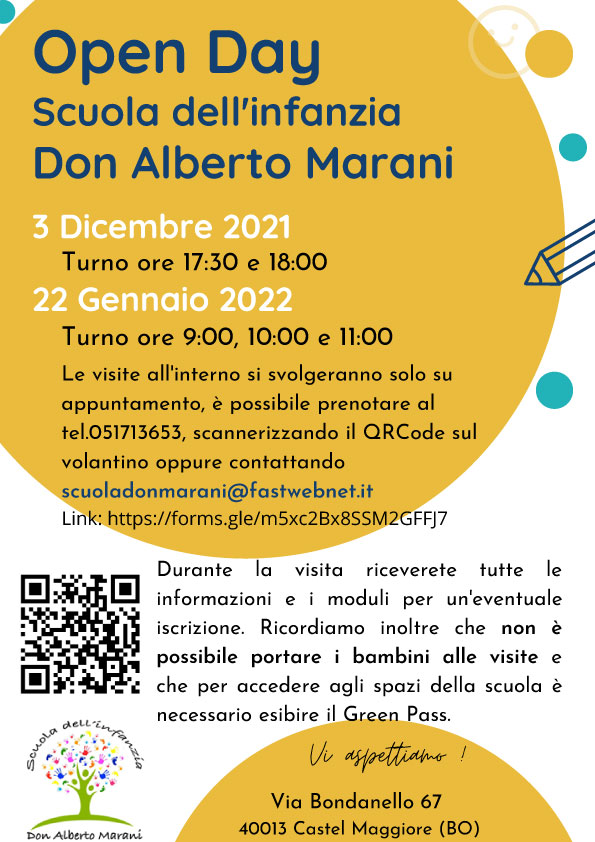Open Day Scuola dell'infanzia don Alberto Marani (Bondanello)